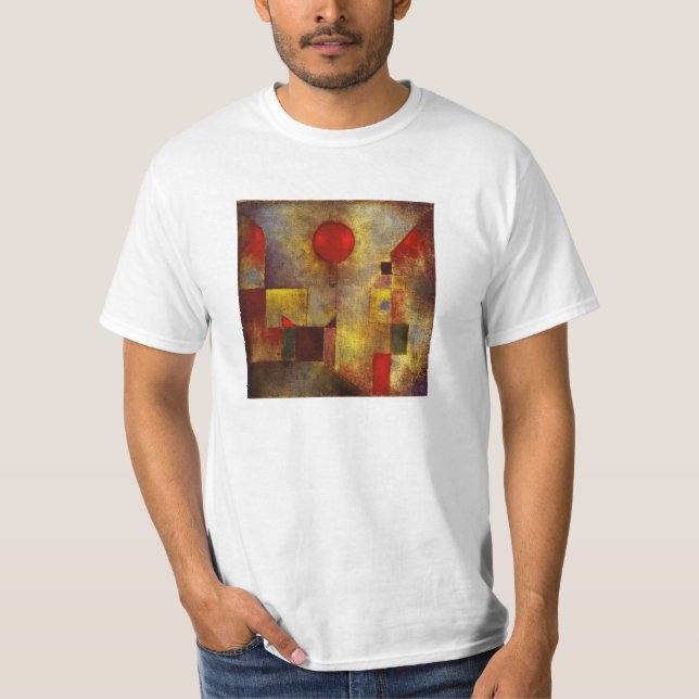 Camiseta Balão do vermelho de Paul Klee (Frente)