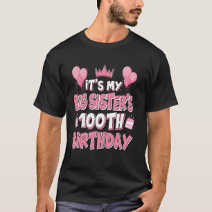 Camiseta Balão É o 100º Aniversário da Minha Irmã Mais Velh