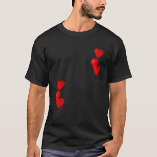Camiseta balão em forma de coração