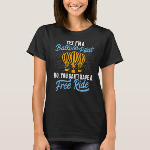 Camiseta Balão Funny Ballooning Aviator Hot Air Balloon P