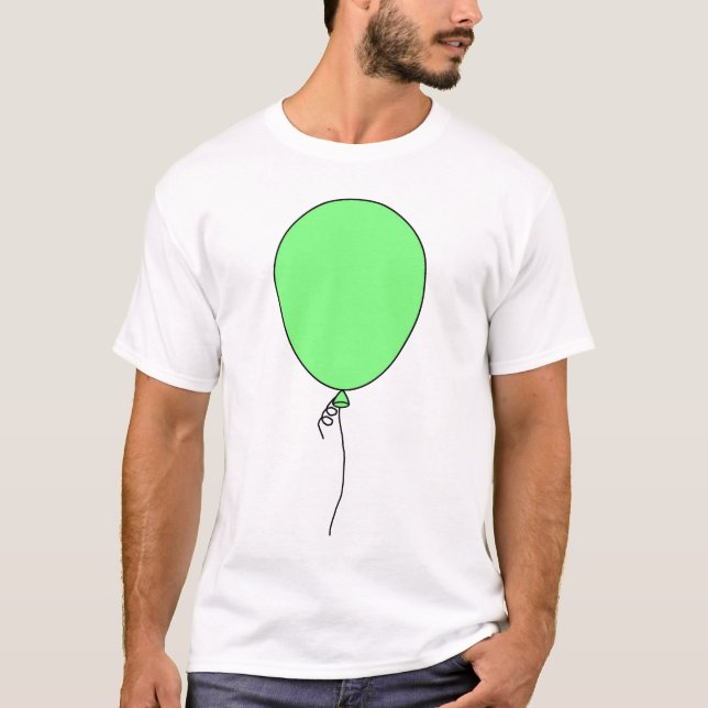 Camiseta Balão (luz - verde) (Frente)