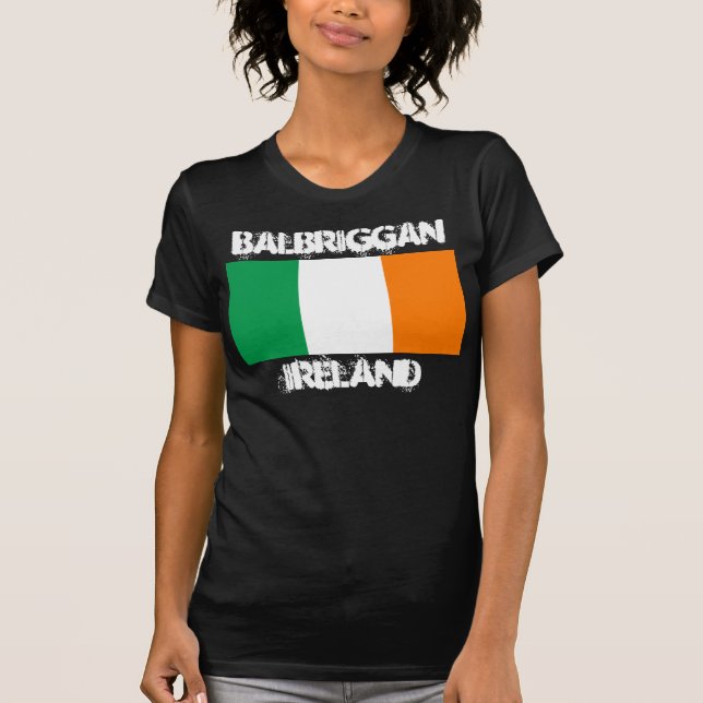 Camiseta Balbriggan, Irlanda com bandeira irlandesa (Frente)
