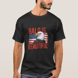Camiseta Bald é Belo Dia da Independência 4 de julho Cale E