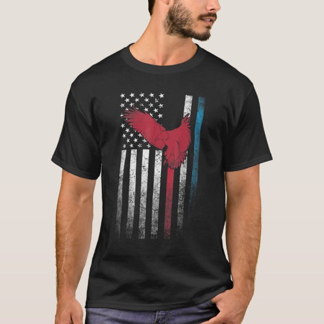 Camiseta Bald Eagle 4 De Julho American Flag America Usa P (Frente)