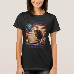 Camiseta Bald Eagle, bandeira dos Estados Unidos e Constitu