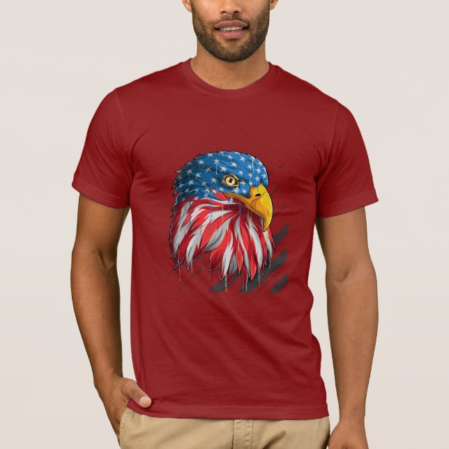 Camiseta Bald Eagle Bird USA Flag Crying Symbol (Frente)