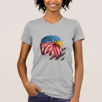 Bald Eagle Bird USA Flag Crying Symbol T Shirt