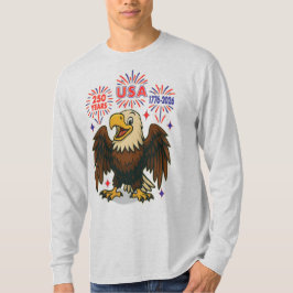 Camiseta Bald Eagle com Fireworks - EUA 250 Anos 1776-2026