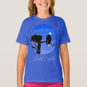 Camiseta Bald Eagle em inverno - Original Willife Art T-Sh