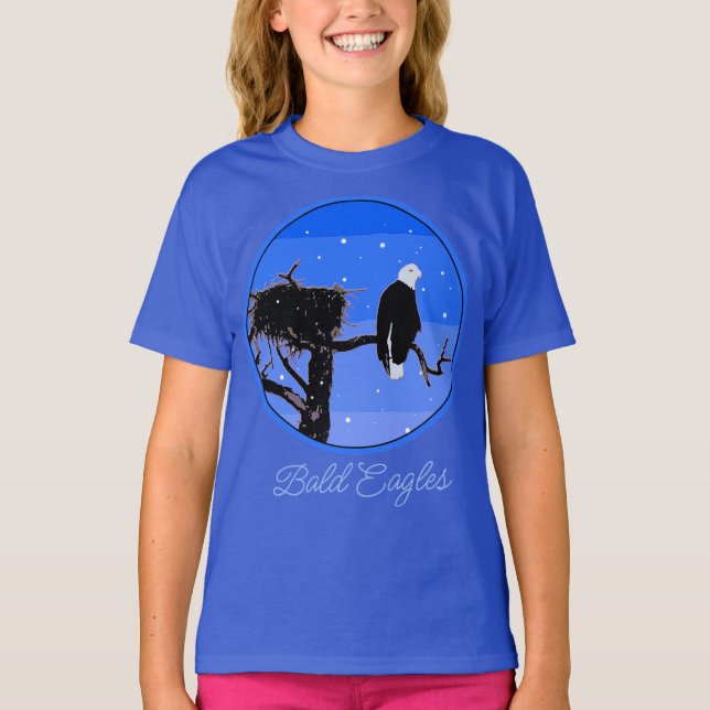 Camiseta Bald Eagle em inverno - Original Willife Art T-Sh (Frente)