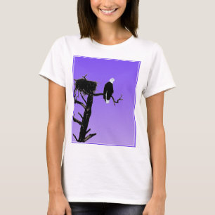 Camiseta Bald Eagle em Sunset - Arte original sobre a vida