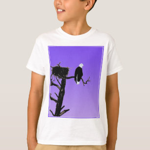 Camiseta Bald Eagle em Sunset - Arte original sobre a vida