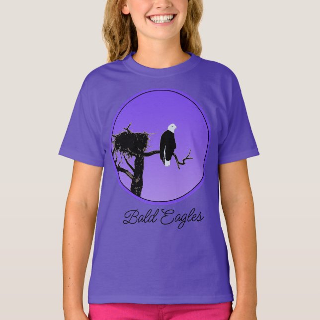 Camiseta Bald Eagle em Sunset - Original Willife Art T-Sh (Frente)