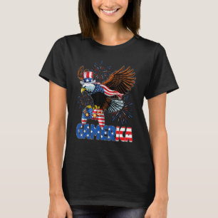 Camiseta Bald Eagle Gamerica Gamer Independence Day Happy 4
