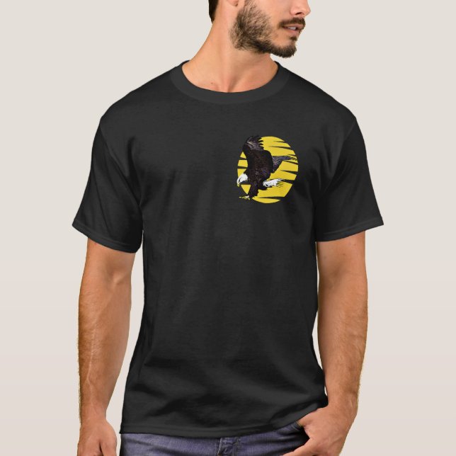 Camiseta Bald Eagle imprint american bird animal head motif (Frente)