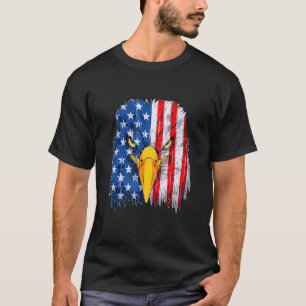 Camiseta Bald Eagle Mullet American Flag 4 De Julho