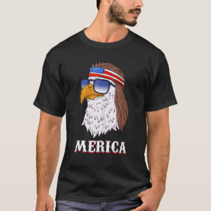 Camiseta Bald Eagle Mullet Merica 4 De Julho Patriótico