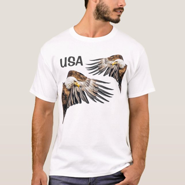 Camiseta Bald Eagle no Wing/EUA (Frente)