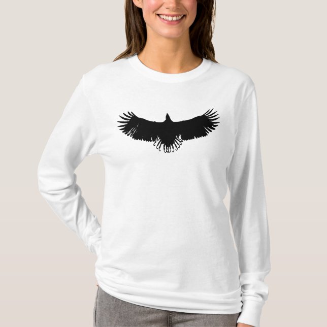 Camiseta Bald Eagle Silhouette Pop Art (Frente)