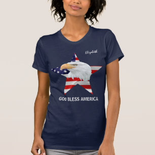 Camiseta Bald Eagle, Star, Flag personalizável incrível