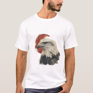 Camiseta Bald Eagle Ukiyo-e, Zenga e Arte Animal Japonesa