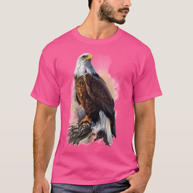 Camiseta Bald Eagle Watercolor (Frente)