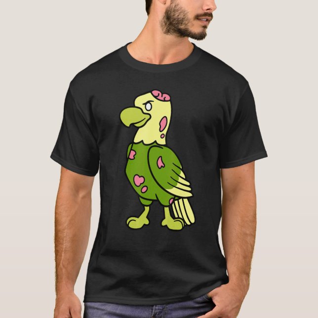 Camiseta Bald Eagle Zombie Halloween Animal Bird Graphic (Frente)