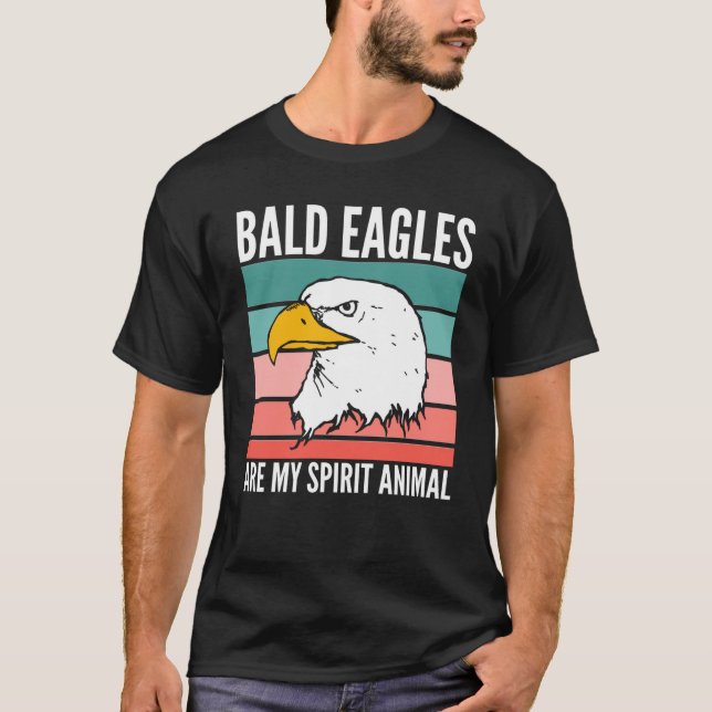 Camiseta Bald Eagles Are My Spirit Animal (Frente)