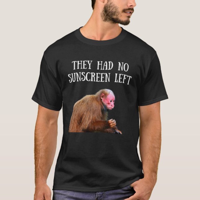 Camiseta Bald Uakari Wild Monkey Sunscreen Meme Men Women K (Frente)
