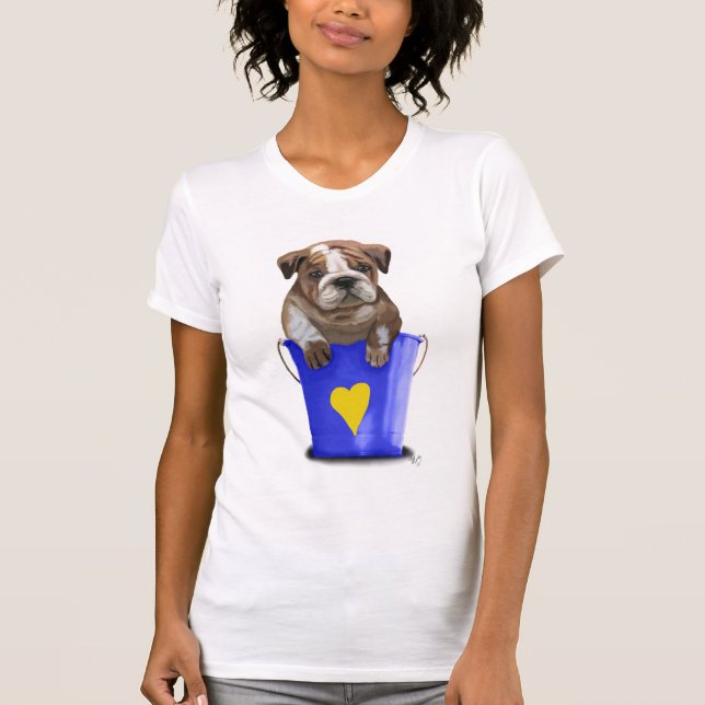 Camiseta Balde Buldogue De Azul (Frente)