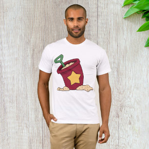 Camiseta Balde de Areia Vermelho com Estrela e Pá