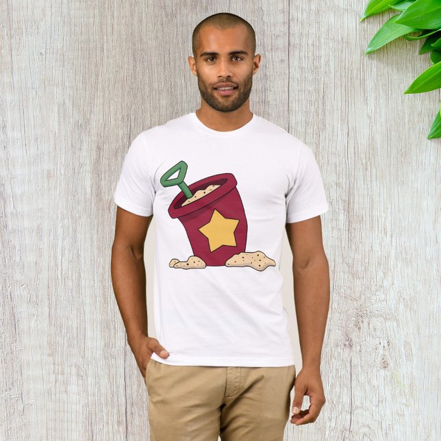 Camiseta Balde de Areia Vermelho com Estrela e Pá (Criador carregado)