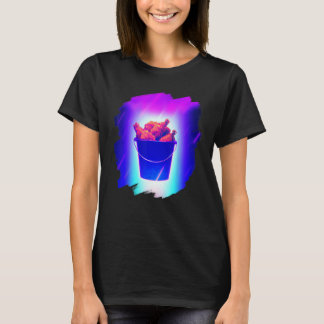 Camiseta Balde de Frango Frito Asa de Frango Engraçada Drum