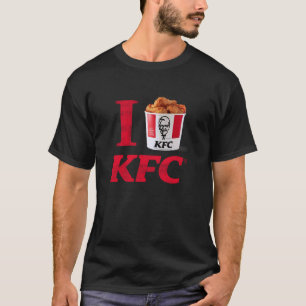 Camiseta Balde de Frango Frito KFC Eu Amo KFC Comida Retrô