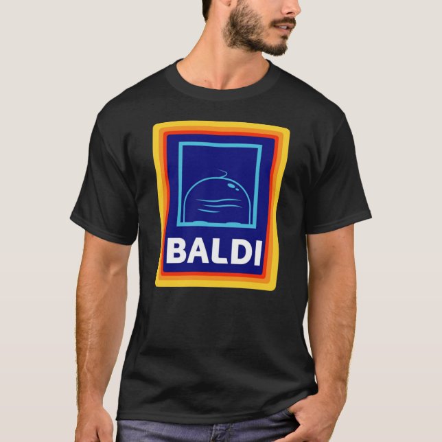 Camiseta Baldi Cabeça careca Logotipo Aldi (Frente)