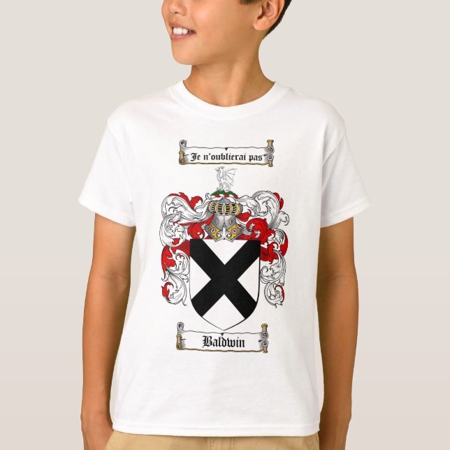 CAMISETA BALDWIN FAMILY CREST -  BALDWIN COAT OF ARMS (Frente)