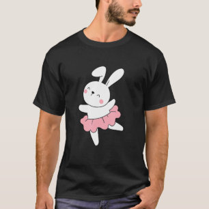 Camiseta Balé Artístico Bunny Ballerina Pointe Barr Graphi