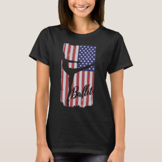 Camiseta Balé Ballerina Árabe dança patriótica EUA Bandeira