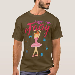 Camiseta Balé Ballerina Dança de Natal Açúcar de ameixa