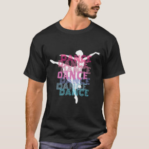 Camiseta Balé Ballerina Dancer com Silhouette Retro Look