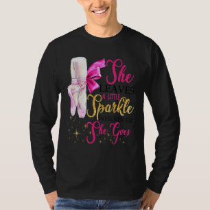 Camiseta Balé Ballerina Ponteiro Calçados que deixa Sparkle