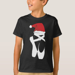 Camiseta Balé Calçado de Natal Santa Hat