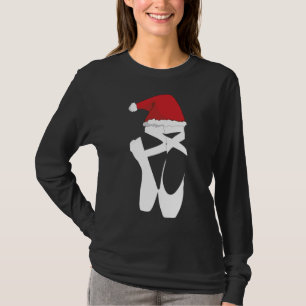 Camiseta Balé Calçado de Natal Santa Hat