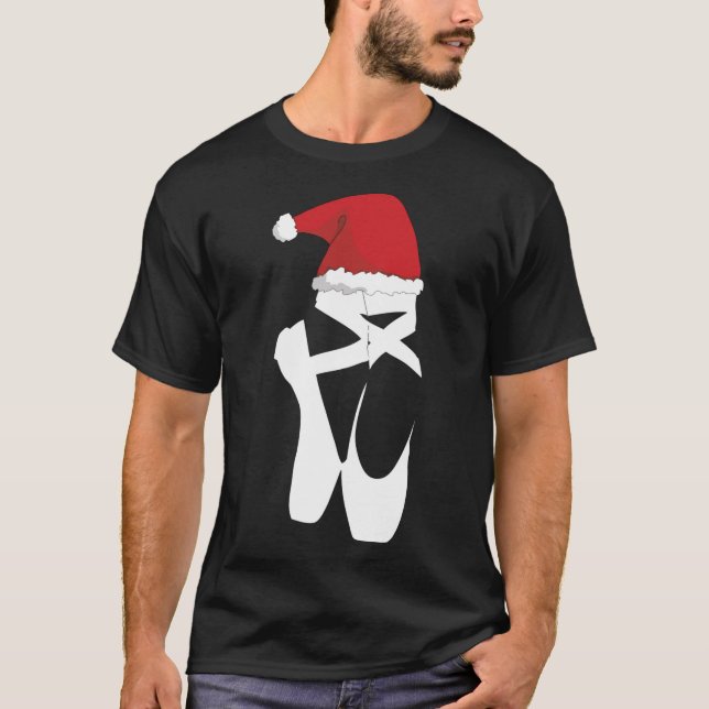 Camiseta Balé Calçado de Natal Santa Hat (Frente)