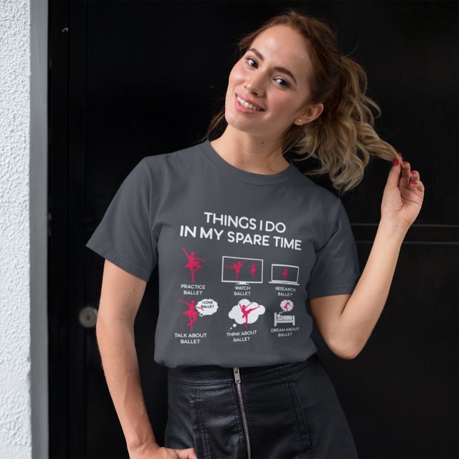Camiseta Balé Coisas Que Eu Faço No Meu Tempo Livre (Criador carregado)