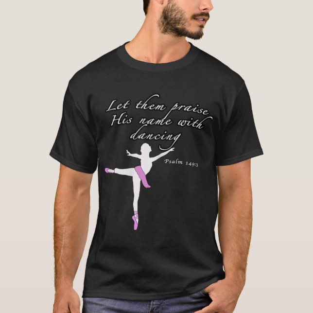 Camiseta Balé Cristão Elogia Deus Salma dança Ballerina (Frente)
