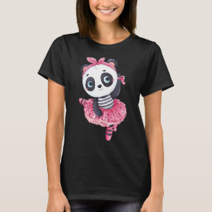 Camiseta Balé Dançarino Animal Cute Panda Dançando Meninas