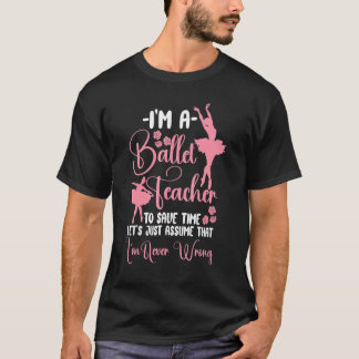 Camiseta Balé Dançarino Rapariga Ballerina Balé Professora