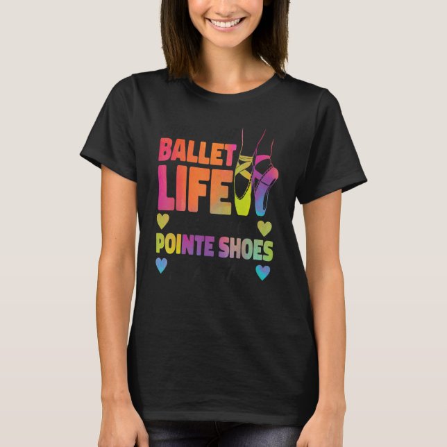 Camiseta Balé Dançarino Rapariga Ballerina Pointe Calçado L (Frente)