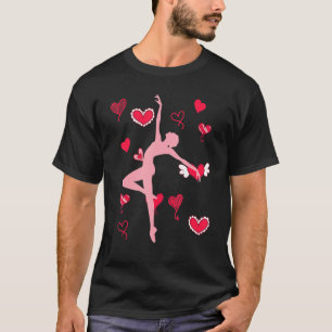 Camiseta Balé Dance Hearts En Pointe Dancing Ballerina Ba